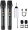 DigitConvert Microfono Wireless Professionali con 2 Microfoni, UHF Microfono senza Fili Professionale per Canto Karaoke, DJ, Party, Matrimonio, Discorso, Classe