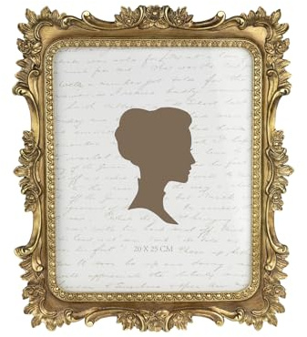 AELS 8x10 Inch Vintage Picture Frame, Elegant Luxury Antique Photo Frames with Glass Front, Photo Display, Tabletop Wall Hanging, Gift Ideas, Bronze