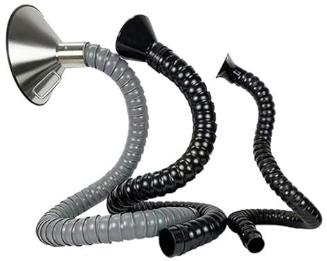 Tubo Da Fumo, Ventilatore Di Scarico Fumi Flessibile Posizionamento Del Tubo Cappa Collettore D'aria Di Aspirazione Del Tubo Di Bambù Sistema Di Estrazione Fumi Industriale Nero 1 Pezzo (Color : 2.4m