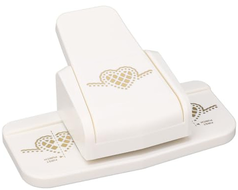 Perforatrice per Carta con Goffratura Bordi, Strumento di Successo per Punzoni Artigianali, Portatile Multifunzionale Carino per Album di Ritagli, Confezioni, (Motivo a cuore di