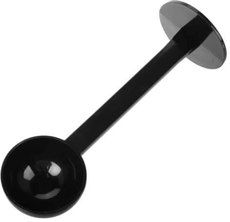 Gadpiparty 2-in-1 Coffee Bean Measuring Scoop and Tamper Black Plastic Espresso Spoon for Coffee Grinding and Pressing Measuring Scoop for Home and Use
