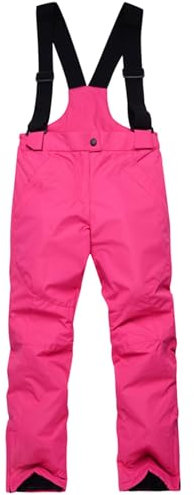 Skihose Kinder Gefüttert Mit Träger Schneehose Jungen Mädchen Wasserdicht Elastischer Bund Skihose Verstellbar Trägern Hosenträger Snowboardhose Latzhose Jungs Baggy Warm Ski Hosen