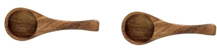 Cabilock 2pcs Wood Measuring Spoons Measure Scoop for Tea Powder Teaspoon for Cooking Kitchen Measuring Tool for Espresso and Baking