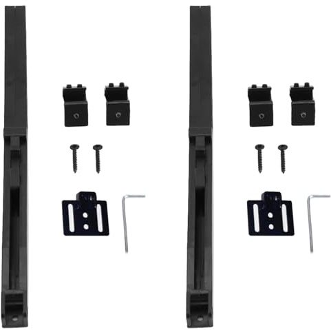 2 Stück Soft Close Slides Mechanismus 32cm/12,6 Zoll Softclose Dämpfungssystem Schiebetürbeschlag Set Schiebetürsystem für Gleitschienen Scheunenholztüren, Max Belastung 20 kg bis 80 kg