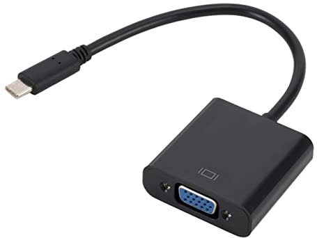 DIYEAH Adaptador USB Tipo Vga Cable Convertidor Macho Vga Full para TV y Monitor Negro