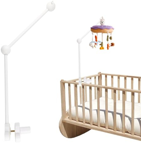 Fosoloni Baby Mobile Halterung Universal, Mobile Halterung Holz, Abnehmbarer Mobile Ständer, Höhenverstellbar Mobile Aufhängung für Aufhängung Windspiele Bettglocke, Baby Bett Spielzeuge