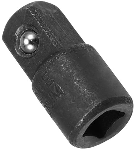 TA-VIGOR 1/4 Inch Drive (F) to 3/8 Inch (M) Socket Reducer Adapter, Chrome Vanadium Steel Cr-V Impact Grade Converter with Spring Ball Detent, Black