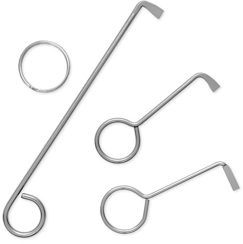 MULTIPICK Juego de ganzúas profesionales (3 unidades, fabricadas en Alemania), universales, abre casi cualquier puerta, juego de ganzúas para barba, herramienta de apertura, llave universal