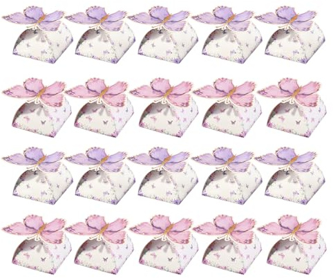 Olasfa 20 Stück Geschenkschachtel Schmetterling Papier Geschenkbox Klein | Verpackung Schachtel Klein für Hochzeiten Geburtstage Jahrestag Abschluss Ostern und Partys