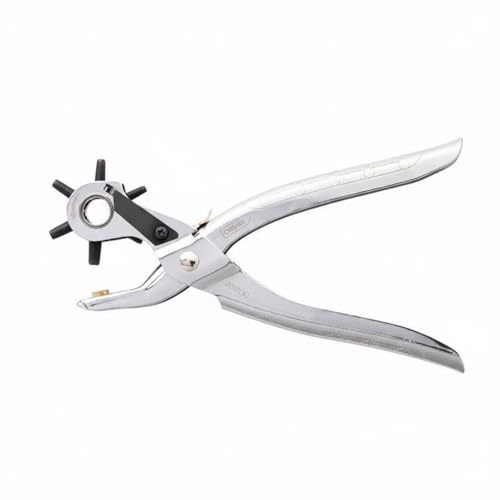 KiBcsLic Perforadora de Cinturones Multifuncional Perforadora Cinturones Múltiples Tamaños Pinza Sacabocados de Cuero para Manualidades, Hogar, Dl1919c Agujero Redondo