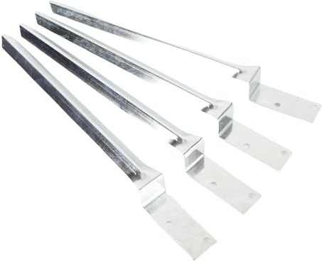 Smandy Anclaje para Poste de Cerca, Anclaje para Poste de Acero Galvanizado, 4 Piezas para Reparación de Buzones y Cercas, Instalación con Martillo en el Suelo, Soporte Estable para Postes