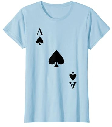 Spielkarte Pik Ass Poker Kartenspiel Karneval Kostüm T-Shirt