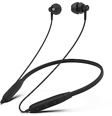 SoundMAGIC S20BT - Auriculares Bluetooth con Banda para el Cuello, inalámbricos, Sonido estéreo de Alta fidelidad, intrauditivos, con micrófono, para Deportes, Aislamiento de Ruido, Negro