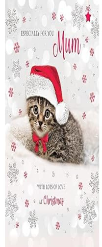 Piccadilly Greetings Weihnachtskarte mit Foto, Aufschrift Mum, 20,3 x 15,2 cm