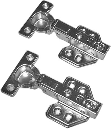 Luokim 26mm Mini Cup Soft Close Hinge for Thin Door Half Overlay Concealed Cabinet Hinge with Screws Nickel Finish 10 Pcs