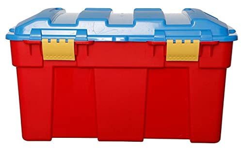 HOMION Storage Box Trunk Toy Box 40 Litre Plastic Removable Clip Hinged Lid Chest Organizer
