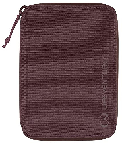 Lifeventure Geldbörse im Mini Reisen mit RFID-Schutz - Bifold Geldbörse mit Reißverschluss und Reisepasshalter für Reisen, umweltfreundliches, recycelbares Material (Lila)