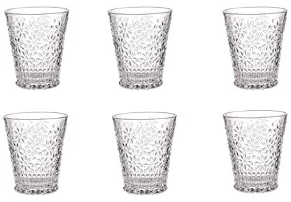 TOMYEUS Water Glasses Household Drinking Glasses (Set of 6) Juice Martini Cocktail Glasses for Bar Party Universal Cup Juice Milk Cup for Home Kitchen (Color : A)