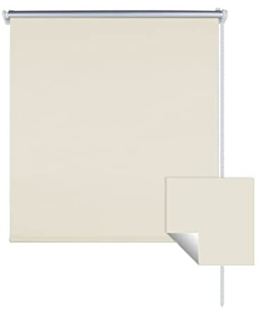 Ikodm Verdunkelungsrollo Klemmfix Rollo Beige 60x160cm Einfarbige Ohne Bohren Sonnenschutz Fensterrollo Einfarbige Blickdicht Seitenzugrollo Thermo