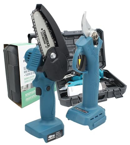 SET TIJERA PODA+MINI MOTOSIERRA FERRESTOCK 21V S-B
