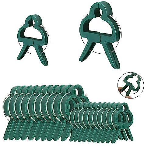 Pflanzenclips für Tomaten, Blumen, Gurken Rankhilfe, Schützt Gemüsepflanzen Pflanzenclips für Kletterpflanzen, Tomaten Gewächshaus Rankhilfen für Kletterpflanzen (10 Große+10 Klein)