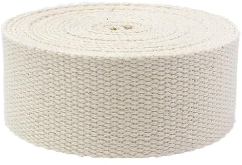 Xzeit Cotton Ribbon,Sew Strap, Cotton Webbing Straps for Bags,Heavy-Duty Webbing for Backpack Belt Strapping Bias Binding Tapes,10 Yards/lot(Color:Wit, Size : 20MM) (Color : Beige, Size : 50MM)