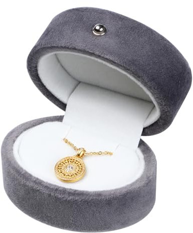 XIZAO Samt Schmuck Geschenkbox Ohrringbox Aufbewahrungsbox Kleine Schmuckkästchen Schmuckschatulle für Halsketten Geschenke Display
