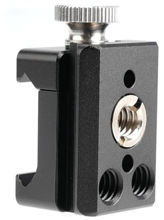 FocusFoto Pince NATO à dégagement rapide avec filetage de 6,35 mm, trou de localisation ARRI de 0,95 cm pour stabilisateurs de cage de caméra NATO Rail Silder, compatible avec DJI Ronin RSC2, RS3, RS3