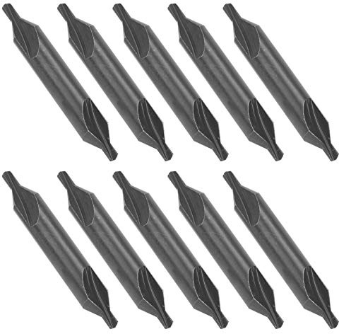 HSS Centre Drill Metal Set, 10er Set Centre Drill Bit, 3 mm HSS Bohrer, 50 mm de longitud, broca de centrado para taladros de pie, fresadoras y centros de maquinaria