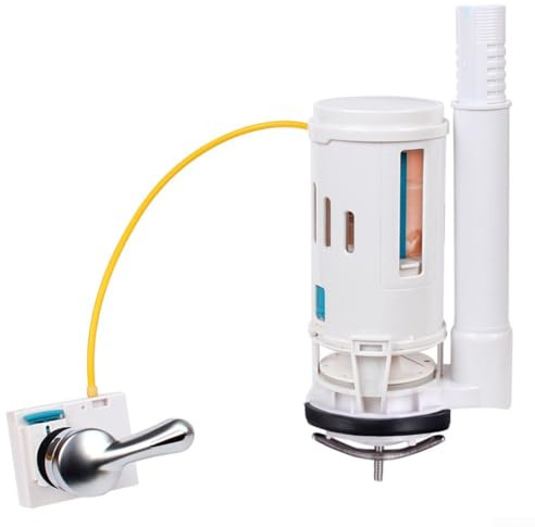 2 Inch Toilet Flush Valve Kit Dual Flush Overflow Lever Operated Water-Saving Cistern Repair Set for Most Toilets(For 1-Piece)