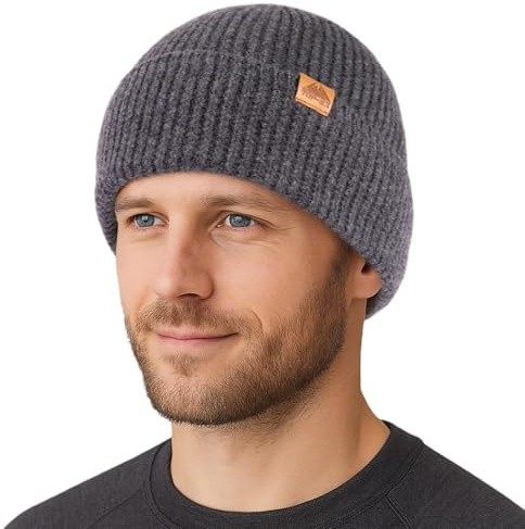 TOP-EX 100% Merino Mütze Strickmütze Klassische Wollmütze, Warme Wintermütze Beanie für Damen & Herren Weich & Stretchy- Atmungsaktiv & Unisex