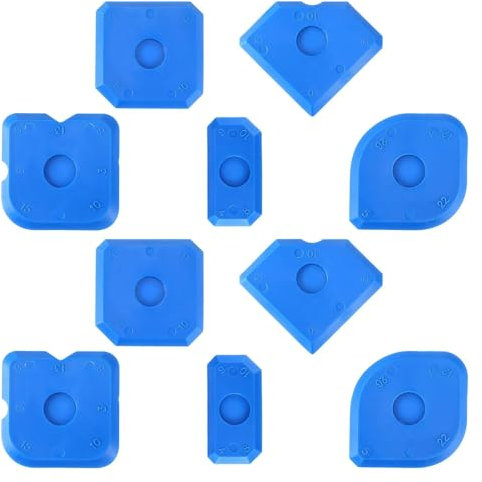 Kit de 10 herramientas de acabado sellador, herramienta de acabado de lechada azul para sellar suelos de cocina y baño
