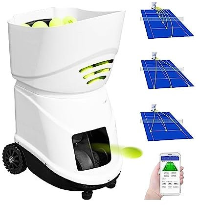 TS-03/06/08 Tennis Automatic Serve Machine trainer Supporto Conteggio del controllo della macchina portatile for l'allenamento del tennis, Potente ed efficiente(TS-06)