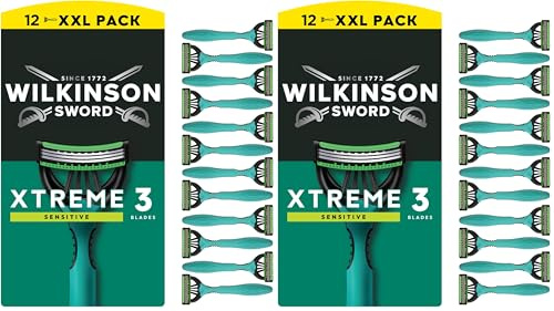 Wilkinson Sword Xtreme 3 Sensitive Einwegrasierer für Männer 8+4 (Packung mit 2)