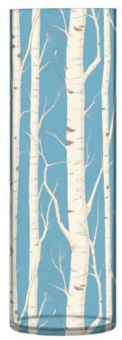 Riesige Blumenvasen aus Kunststoff, Birke, Türkis, 30 x 9 cm, kleine Vase, dekorative Vasen für Büro, Küche, Tisch, Bibliothek, Party-Dekoration