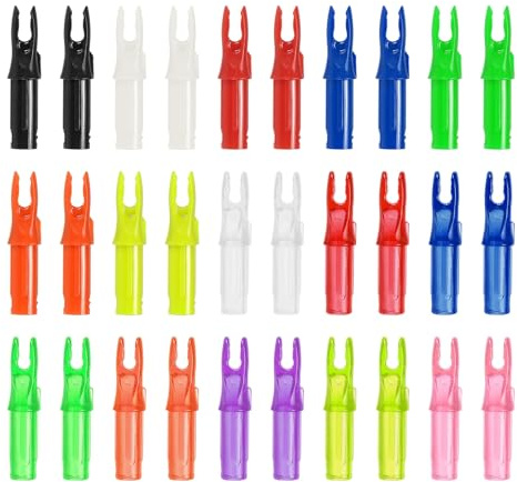 PATIKIL Archery Arrows Nocks 6.2mm, Plastic Insert Arrow Nock Replacement Arrow Tails for Shooting Compound Recurve
