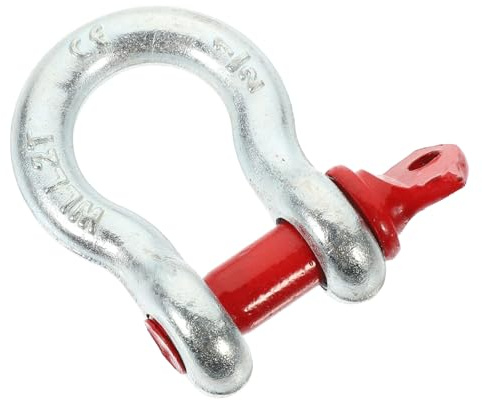 PRETYZOOM Grillete de Anclaje Herramienta de Elevación de Alta Resistencia 1/2 2 Toneladas Tipo Perno Galvanizado Pasador Roscado, Grillete Todoterreno para Uso Industrial y Construcción
