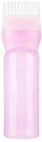 Yplkm Aplicador de botella de raíz, peine de raíz de tinte para el cabello, Aplicador de peine para teñir el cabello, Con báscula, portátil para teñir, para mujeres y hombres