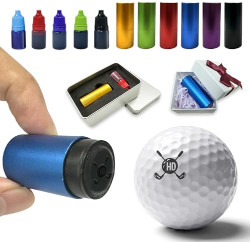 HDSD Anpassbarer Golfball Stempel Wiederverwendbarer Stempel mit Tinte für personalisierte Monogramm Golf Ausstattung