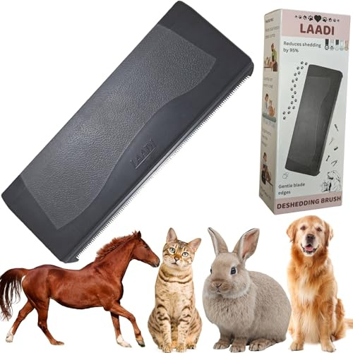 LAADI Deshedding Tool for Dogs and Cats - Reduces Shedding by Up to 95% in Less Than 10 Minutes—best Choice for Grooming and Deshedding Your Lovely Pets. Dog Cat Horse Rabbit Brush