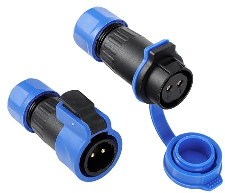 ZBLZGP FD20 2-poliger IP68 wasserdichter Luftfahrtstecker in Marinequalität 25 A Lötfrei, korrosionsbeständiger Stecker/Buchse für Bootselektrik/Yachten