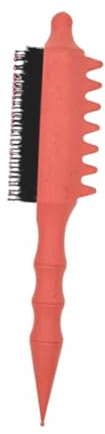 Sharplace Brosse à crêper, peigne à crêper, outil de coiffage portable et robuste pour femmes, idéal pour le crêpage, le contrôle des contours et le, Orange Rouge