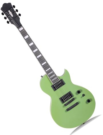Elektrische Gitarre Professionelle E Gitarre Für Üben Im Jazz Stil Geeignet Für Anfänger(Green)