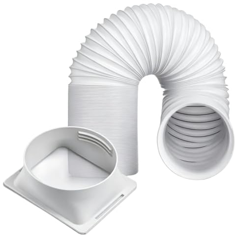 Tubo Scarico Condizionatore Portatile 150 Mm Con Adattatore Tubo | Tubo Aria Condizionata Flessibile, Lunghezza Regolabile Per Camera Da lettos, Soggiorno, Ufficio