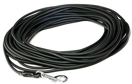 Mystique® Biothane Schleppleine rund 6mm Standard Karabiner schwarz 5m