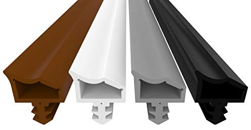 Türdichtung schwarz 10m - 4mm Nutbreite / 7mm Nuttiefe / 12mm Falz - Antidehnungsfaden Haustürdichtung Gummidichtung Zimmertürdichtung (Schwarz 10m)