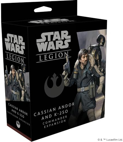 Atomic Mass Games , Cassian Andor and K-2SO Commander Expansion: Star Wars Legion, Miniatures Game, Ages 14+, 2 Players, 120-180 Minutes Playing Time