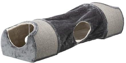 TRIXIE Kuschelhöhle mit Tunnel, Sisal Kratzfläche grau