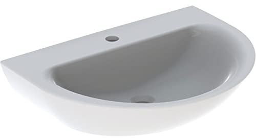 Geberit Renova Waschtisch, 1 Hahnloch, ohne Überlauf, Breite: 70cm, 500.665.01.8, Farbe: Weiß