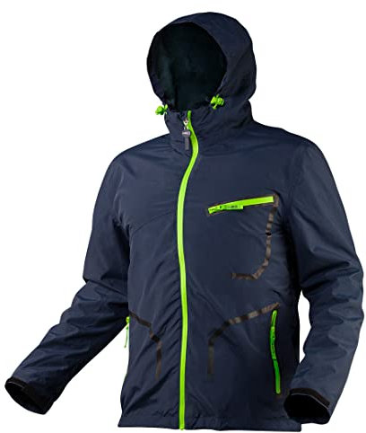 Neo Tools Herren 3-in-1 Arbeitsparka, Membran-Jacke mit Kapuze, Innenjacke aus Fleece, Gr. S-XXXL, atmungsaktiv (8.000 g/m2/24h), wasserdicht (10.000 mm Wassersäule), konform mit EN ISO 13688:2015